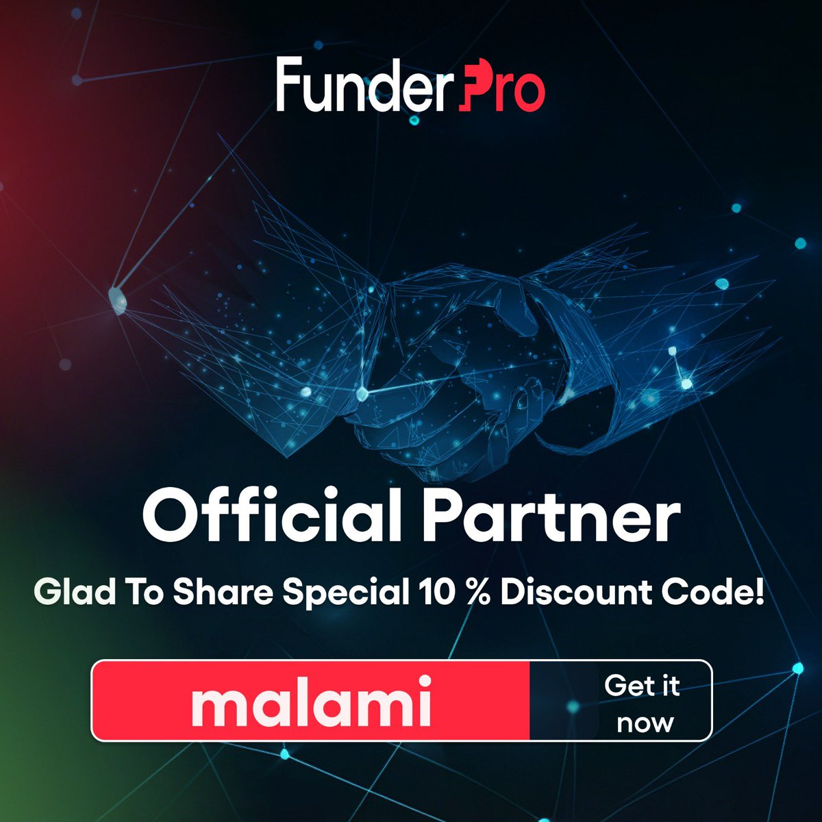 MalamiTT's tweet image. HUGE NEWS! 📣 I&apos;m thrilled to announce my partnership with @FunderProfx 🎉 I&apos;ve been trading with them and I&apos;m so impressed. Stay tuned for some awesome content, giveaways, and opportunities to level up your trading game! 

Use code &apos;Malami&apos; for instant 10% discount
#FunderPro