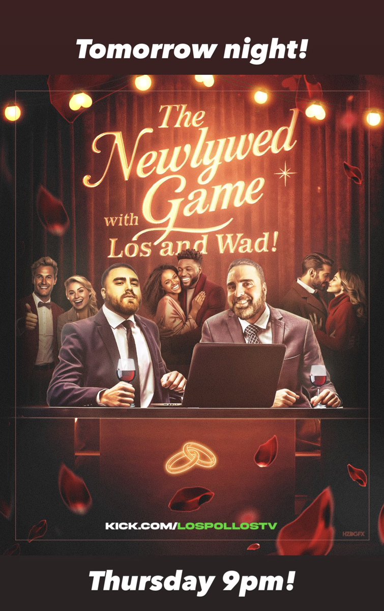 The Newlywed Game is confirmed for tomorrow night at 9pm! 🍷