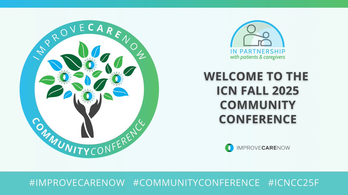 ImproveCareNow's tweet image. Welcome Improvers! Our Fall Conference is underway 💚💙 
➕ @improvecarenow #ICNCC25F to your posts
🙏 RT/share/❤️ 
more info 🔗 buff.ly/Q3pvsyJ 
#ImproveCareNow #CommunityConference #AllTeach #AllLearn