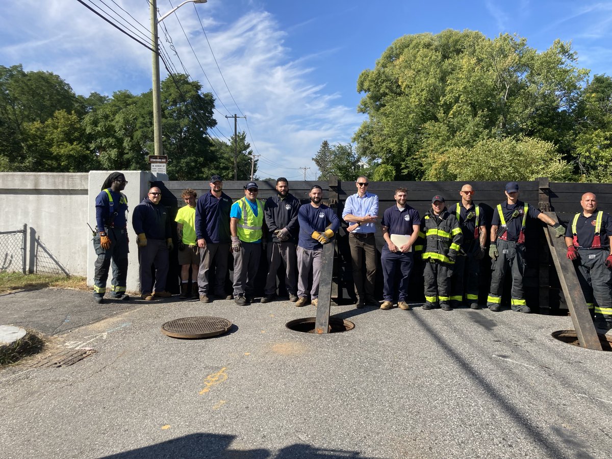 Yesterday, City crews from Water, Wastewater, DPW &amp; Fire completed annual Stop Log Dam &amp; Port-a-Dam training at Beaver St. Bridge. This hands-on exercise, required by the U.S. Army Corps of Engineers, prepares staff to protect the community in case of flooding.