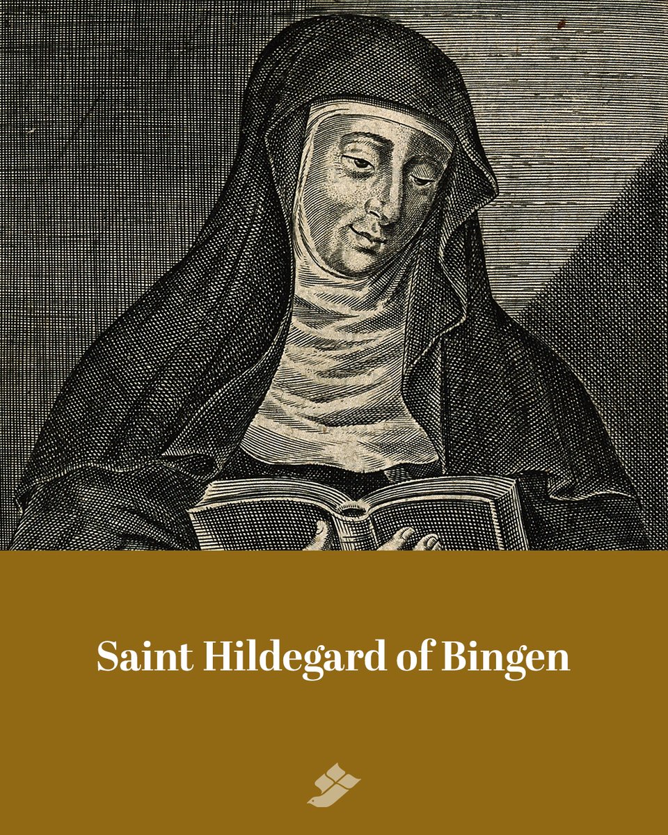 A patron of musicians and writers, St. Hildegard of Bingen was a Medieval Benedictine abbess who is perhaps best known for her prophetic mystic visions, as well as hymns, antiphons and chants which are still sung today. St. Hildegard of Bingen, pray for us!