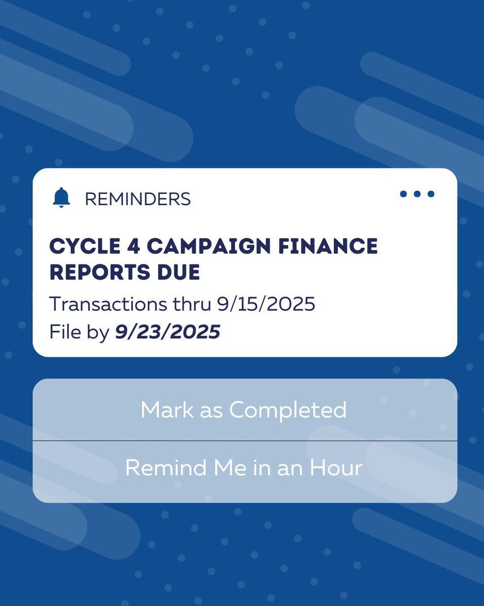 Cycle 4 reports are due TUESDAY 9/23! file with the <a href="/PhillyEthicsBd/">Board of Ethics</a> &amp; <a href="/PhillyVotes/">Philadelphia City Commissioners</a> at ethics.pub/CFFilingResour… page: ethics.pub/CFGuide 
Qs? ✉ campaign.finance@phila.gov