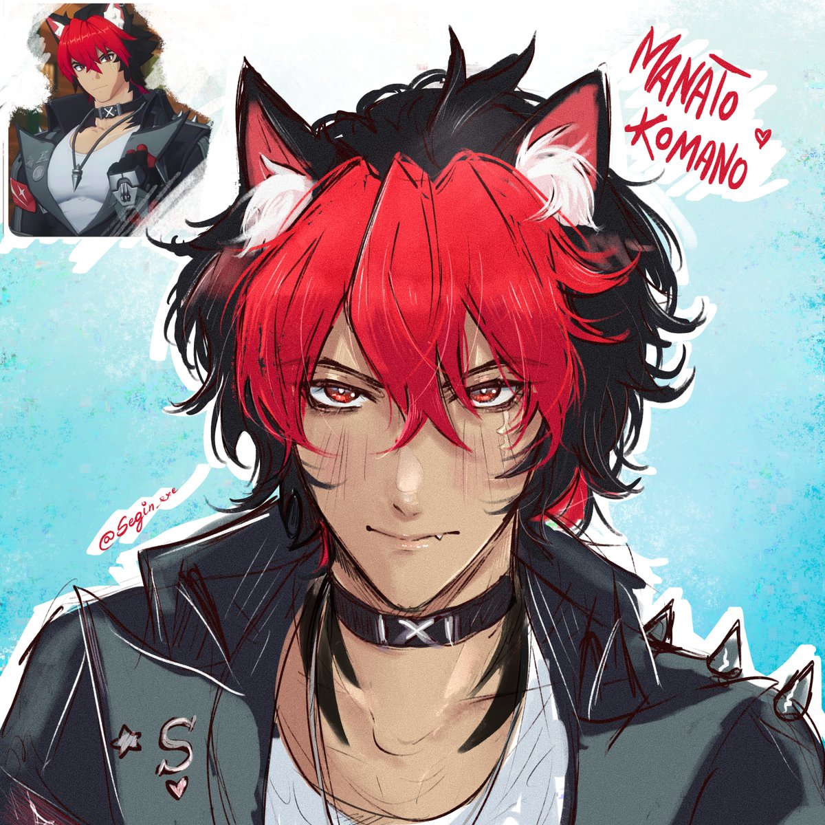 Segin_exe's tweet image. WIP or doodle 
#KomanoManato #zzz #ZenlessZoneZero #ZenlessZoneZeroFanart 

For me he's S-rank so S instead of A on his jacket ♡