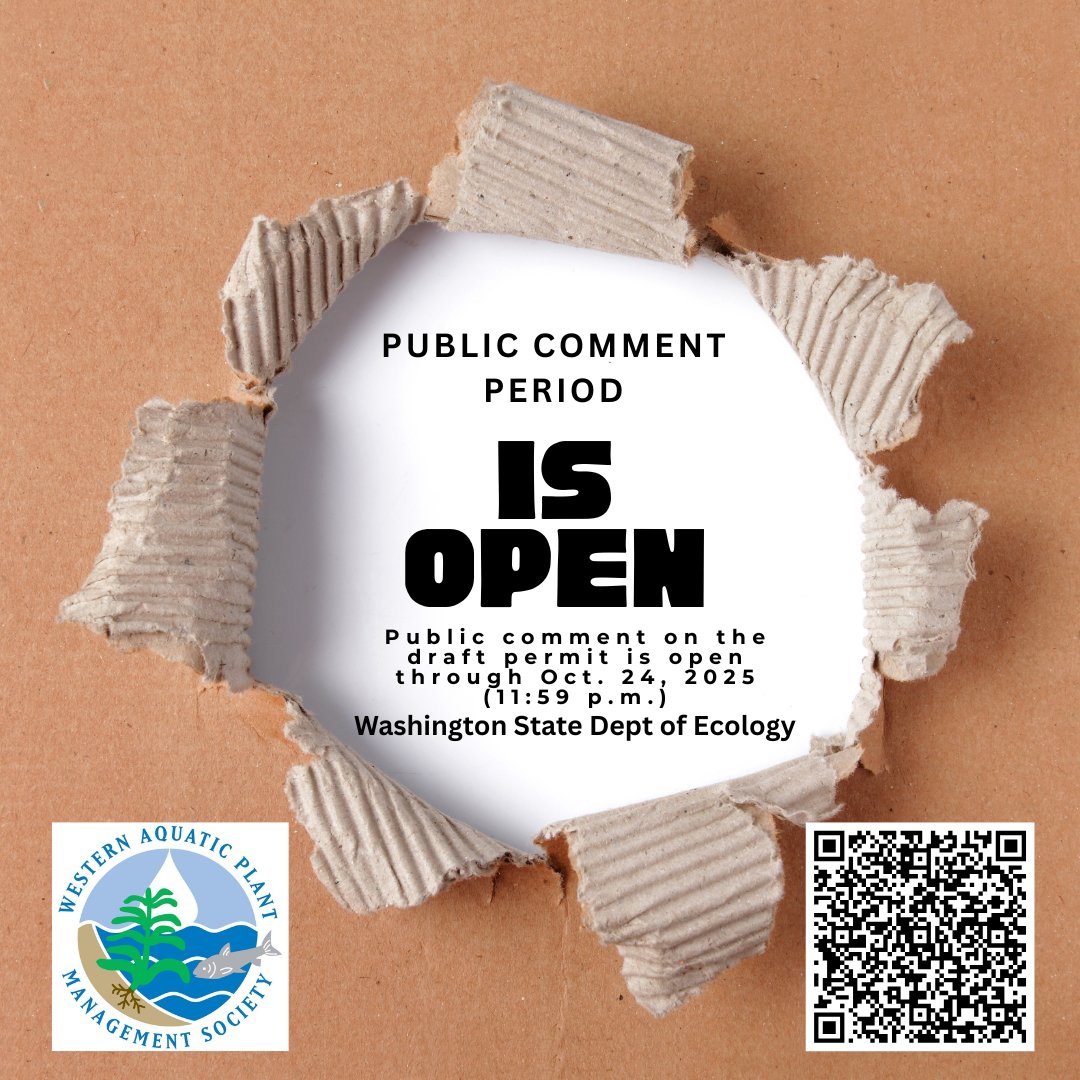 westapms's tweet image. 📢 Public comment on the draft permit is open through Oct. 24, 2025 (11:59 p.m.).
💻 Online workshops with Q&amp;amp;A:
Oct. 14 @ 6 p.m.
Oct. 16 @ 2:30 p.m.
Details + how to comment 👉 in QR code

#WAPMS