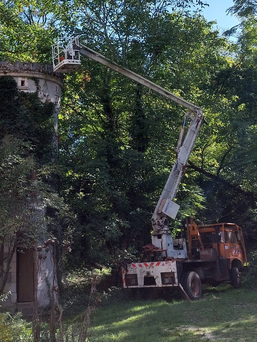 Cet après-midi, chantier de nettoyage et débouchage des zingueries ... 💪