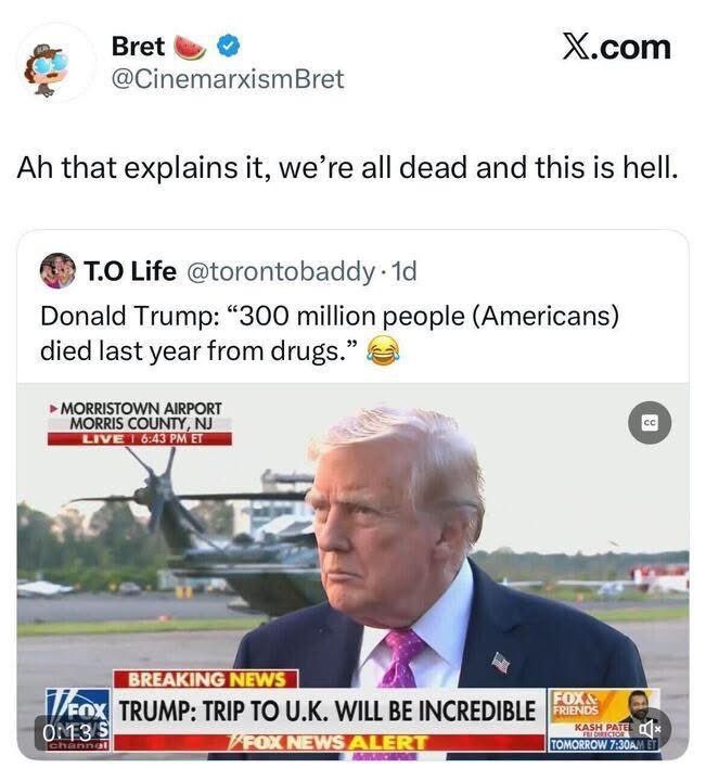 QueerPlayer's tweet photo. Yet people still can’t afford a house with only 40 million people in the country!
#trump #USA #funny https://t.co/adFmIpIV1R