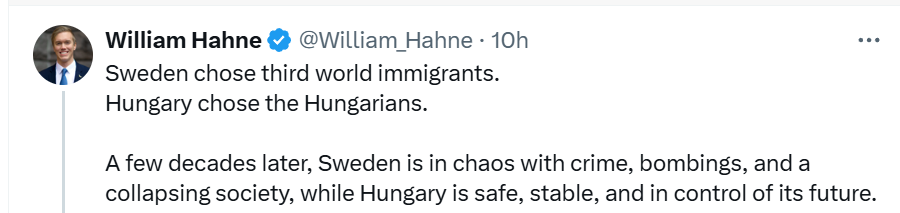 En möjlig förklaring till varför Ungerns führer väljer Sverige som avskräckande exempel i sin valkampanj, SDs marionettregering till trots;
Han har skaffat nya Svenska lekkamrater.