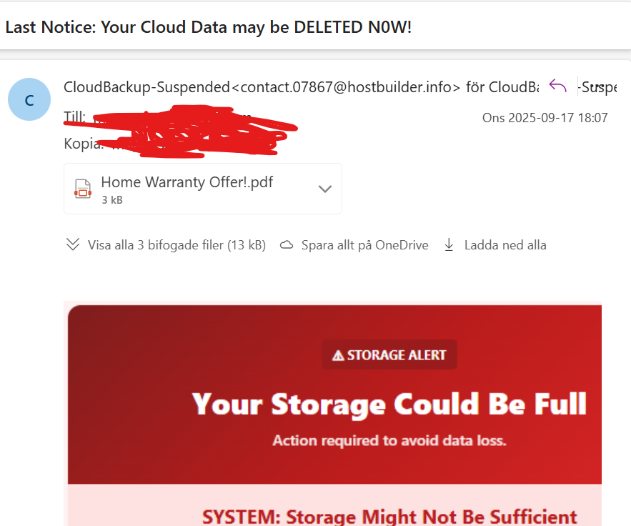 A big thanks to the people behind the email contact.07867@hostbuilder.info for a rather pathetic phising attempt.