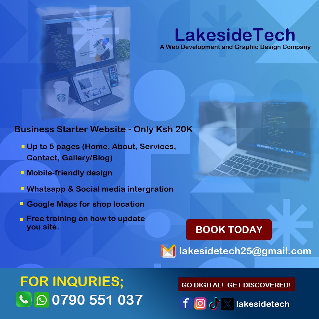 _lakesidetech's tweet photo. A well-designed site can help you:  
✅ Attract more customers online  
✅ Look more professional and trustworthy  
✅ Make it easier for people to contact or order from you  

We specialize in building affordable, mobile-friendly websites for businesses like yours. https://t.co/ch5ZAAZQKP