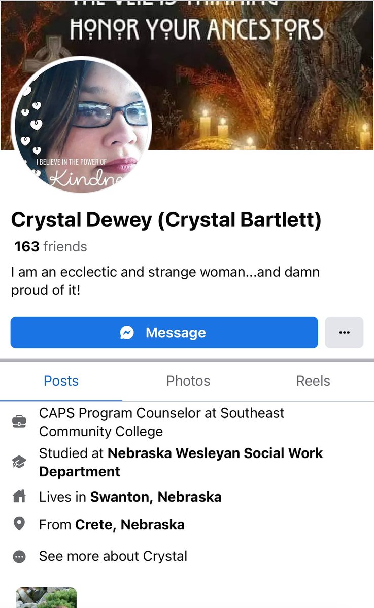 StarshipEndeav's tweet photo. This person is a “therapist” at @SCCNeb . She is an appologist for Tyler Robinson.

“That young man was raised by ultra conservative bigots who wouldn’t accept his gayness”. 

These people mentor your kids!

#CharlieKirk #Accountability #TylerRobinson #TurningPoint #ErikaKirk https://t.co/LJatRai6fV