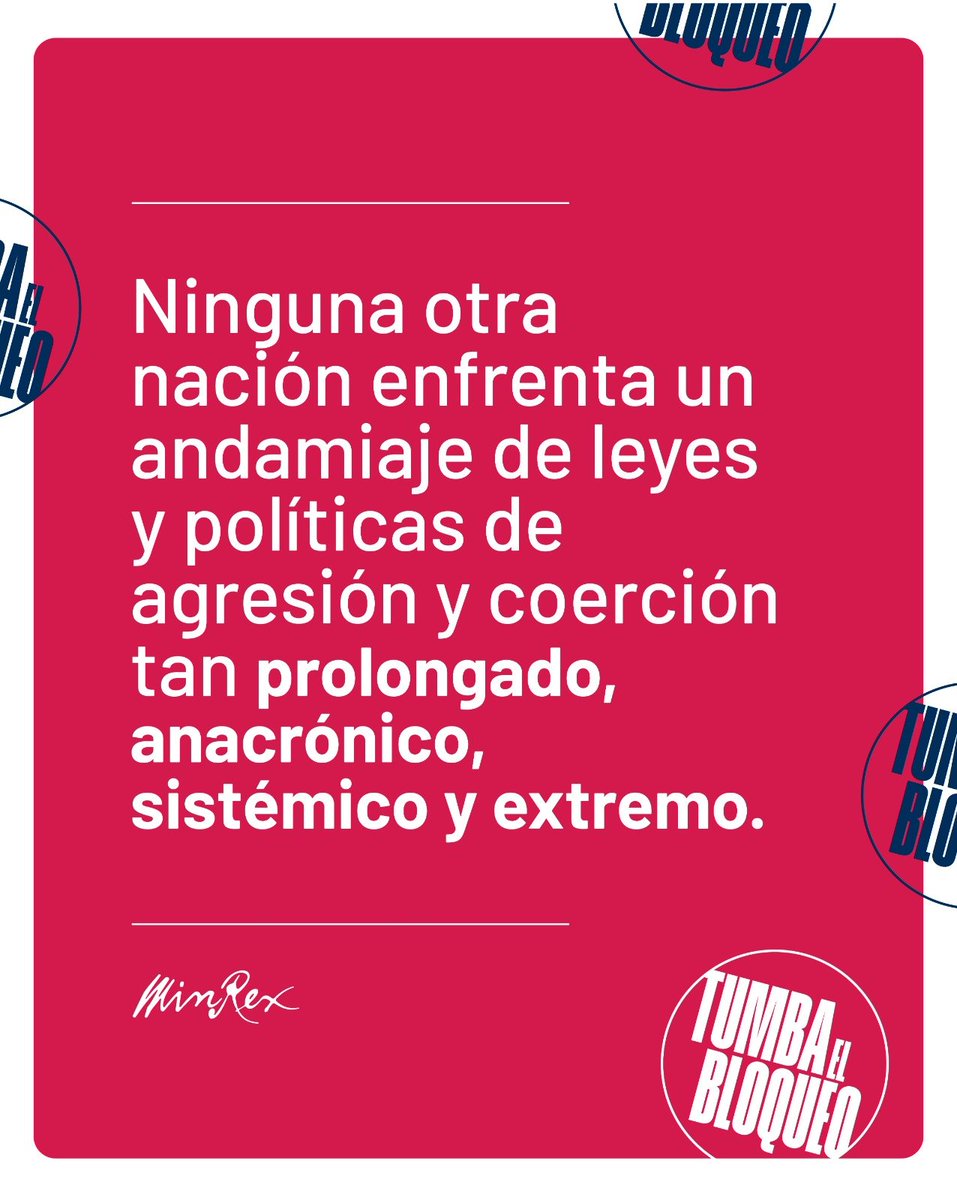 Marcos Rodríguez Costa (@marcosrguezc) on Twitter photo Canciller <a href="/BrunoRguezP/">Bruno Rodríguez P</a>, presentó ante el Cuerpo Diplomático acreditado en la Isla y ante la prensa, el Informe: “Necesidad de poner fin al bloqueo económico, comercial y financiero impuesto por los EE.UU. contra Cuba”
#TumbaElBloqueo
📎 cubaminrex.cu/es/informe-de-… Canciller <a href="/BrunoRguezP/">Bruno Rodríguez P</a>, presentó ante el Cuerpo Diplomático acreditado en la Isla y ante la prensa, el Informe: “Necesidad de poner fin al bloqueo económico, comercial y financiero impuesto por los EE.UU. contra Cuba”
#TumbaElBloqueo
📎 cubaminrex.cu/es/informe-de-…