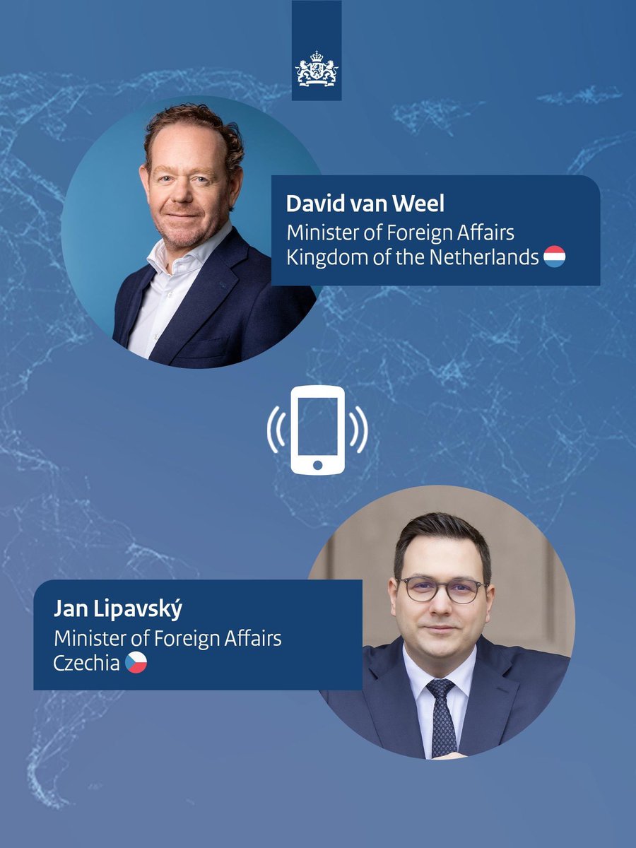 Pleasure to get acquainted <a href="/JanLipavsky/">Jan Lipavský</a>. 

The Netherlands values Czechia as an important EU and NATO partner. Our strong cooperation in support of Ukraine remains essential. 

I look forward to continue working together.