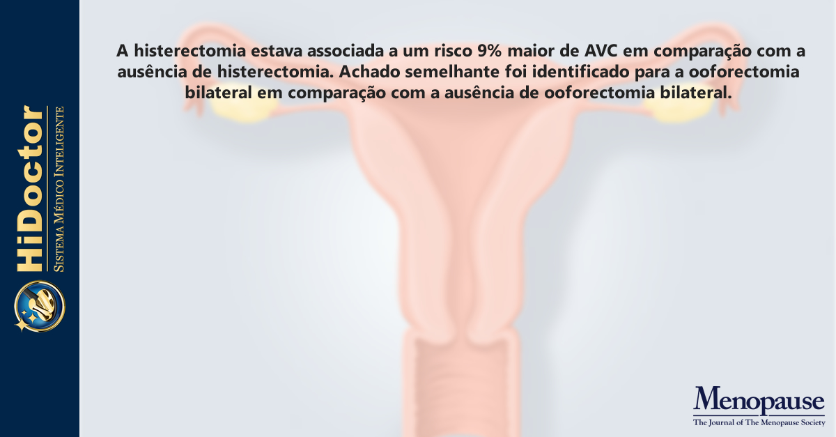 newsmedbr's tweet image. Estuda observa maior risco de acidente vascular cerebral em mulheres que realizaram histerectomia e/ou remoção de ovários

news.med.br/p/medical-jour…

@MenopauseJrnl 
#AVC #Histerectomia #Ooforectomia #Útero #Ovários #AcidenteVascularCerebral