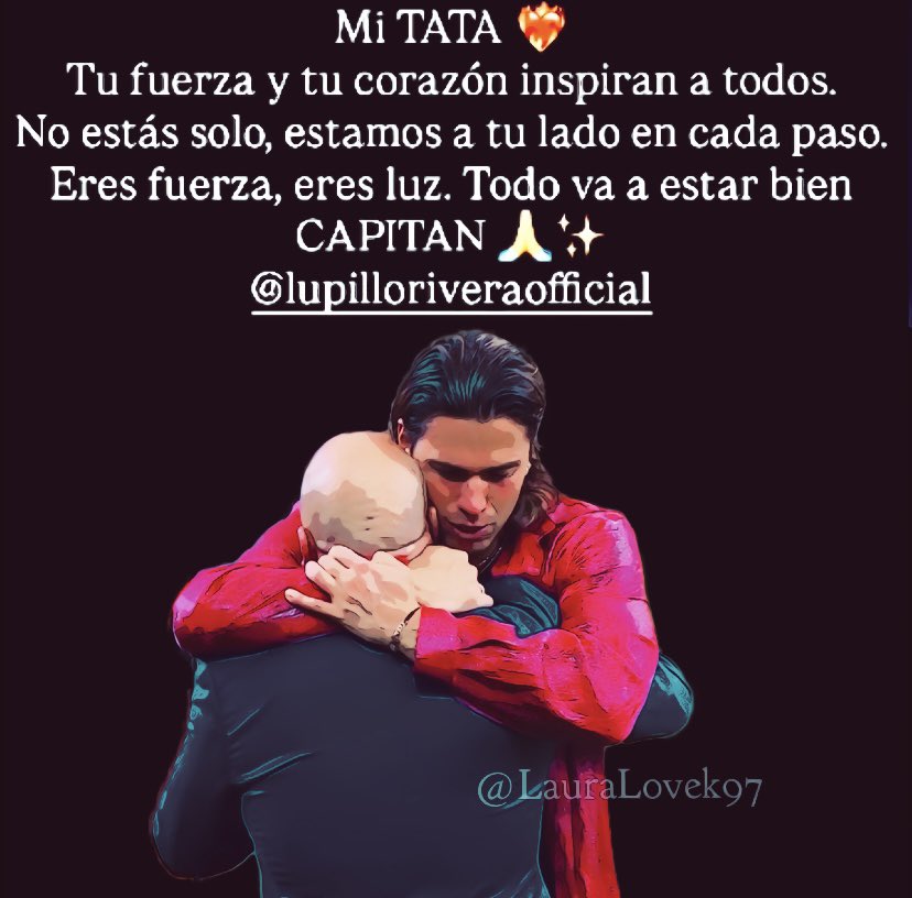 Mensaje de ánimo y fuerza de 
Luca Onestini hacia su compañero y amigo Lupillo Ribera en estos momentos tan delicados; 
ya no sólo para él, sino todo su entorno más cercano y clubs de fans. 🙏🏼 Ánimo
#LucaOnestini