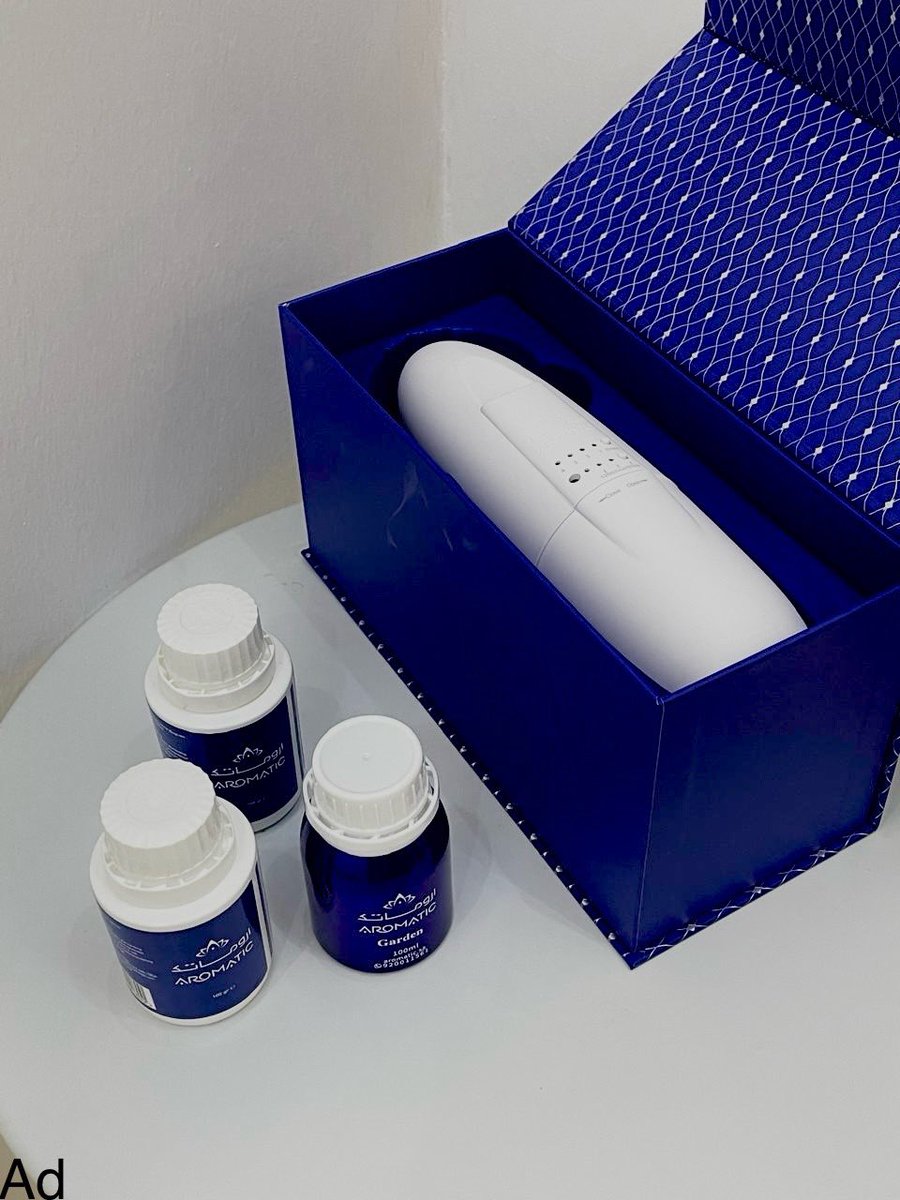 اللي تهمهم ريحة بيتهم او مكتبهم او المكان اللي يجلسون فيه تكون حلوووه ومنعشة يلحقون على عىروض اروماتك الحيين لانها توصل لـ80% 🥳💙

واذا تبون توصيتي هالعىرض قوي يجيك الجهاز الصغير والكبير مع مجموعة روائح رهيبه..
للطلب: aromatic.sa/products