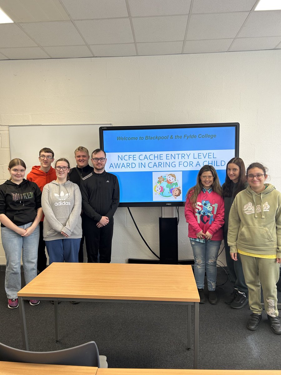PCAOracle's tweet image. As part of our Sixth Form external college links, 8 of our students are now enrolled on a weekly course at Blackpool & Fylde college, as they work towards a qualification in Health and Childcare. They already can’t wait for their next session next week! @PCABlackpool