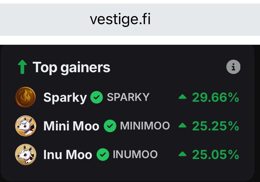 andygeaux's tweet image. Congrats @CloudieDevAlgo and his tokens.
This is special:
$SPARKY $InuMoo $MiniMoo
#algofam $ALGO