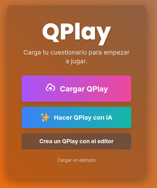 QPlay el juego estilo Kahoot se ha actualizado. Crea tus propios bancos de preguntas con IA, edítalas con el editor QPlay, añade imágenes y fórmulas matemáticas. Sin límites de acceso, ni en la longitud de las preguntas y respuestas
👉 jjdeharo.github.io/qplay/