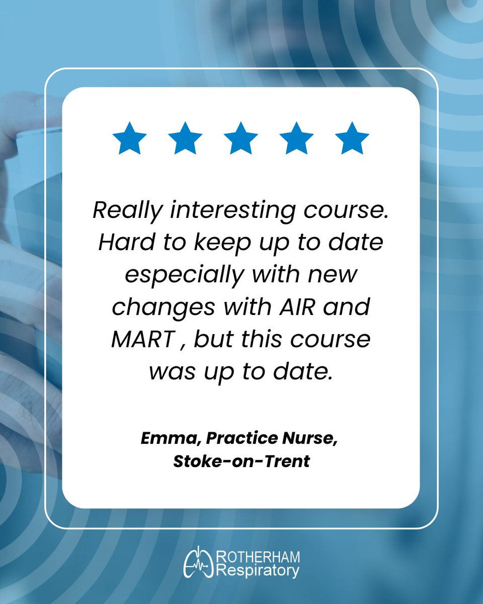 Thank you Emma, for another lovely review! ⭐️

Emma has just completed our Advancing Paediatric Asthma Care Course! ✨

Visit the link in our bio to see our courses! 🔗

#Healthcare #HealthcareProfessionals #HealthcareWorkers #HealthCareStudent #HealthcareTraining