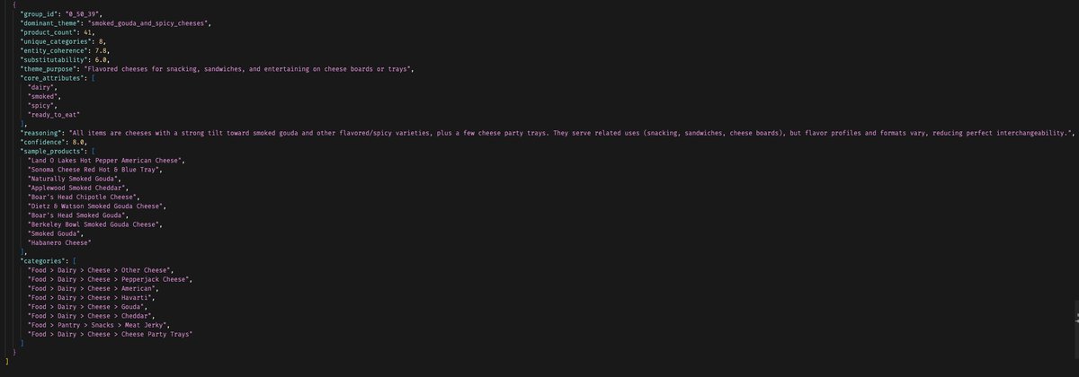 RQ-VAE models used for semantic ids are very good at identifying natural taxonomies. However, they are not interpretable so I have been exploring using LLM's for high level qualitative analysis to interpret a group of entities within a given codebook .  Let me know if there are