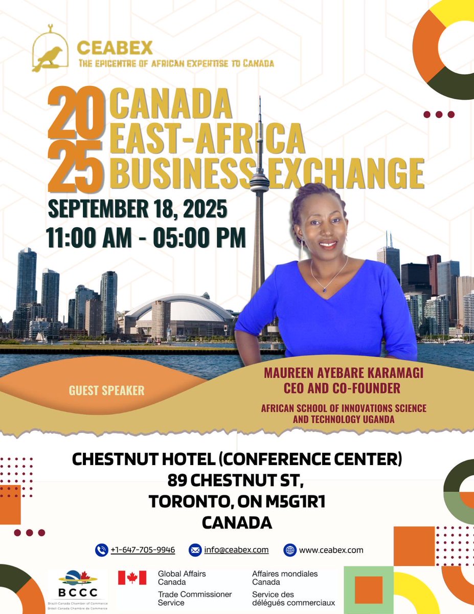 Kamaureen's tweet photo. ⸻

Honored to speak at the ⁦@CEABEX_OFFICIAL⁩  representing @ASIST_Uganda 🇺🇬

I’ll be sharing how STEM &amp; Robotics education can transform Uganda’s future through innovation &amp; youth empowerment.

#STEM #Uganda #ASIST #TechForGood #AfricaRising https://t.co/crJPQUfOcq