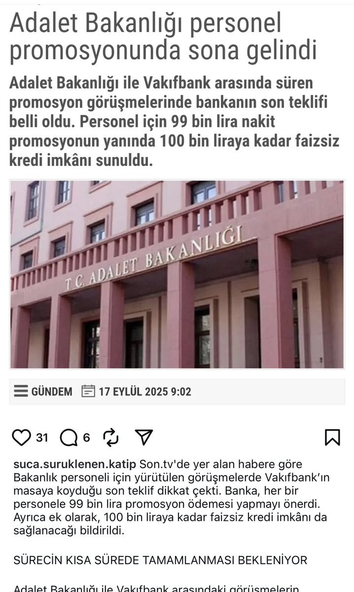 212 bin Adalet çalışanına bu yaptığınız haksızlık <a href="/VakifBank/">VakıfBank</a> 

Adalet bakanlığı personelleri olarak adaletli ve hakkaniyetli bir promosyon anlaşması yapılmasını bekliyoruz. 
🇹🇷🇹🇷🇹🇷

<a href="/VakifBank/">VakıfBank</a> 

 #VakıfbankPromosyonumuTamVer