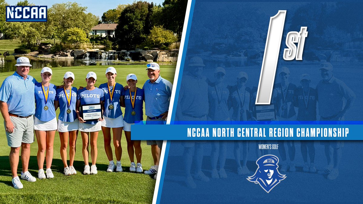 ⛳️ CHAMPS! ⛳️
@bupilotswgolf  takes 1st place at the NCCAA North Central Region Championship and officially punches their ticket to NCCAA Nationals! 🏆👏

#TheRightWayToPlay