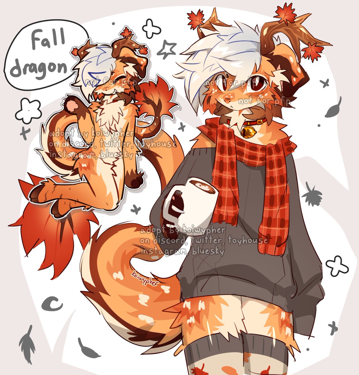 Fall dragon furry adoptable🍁🍂🍃