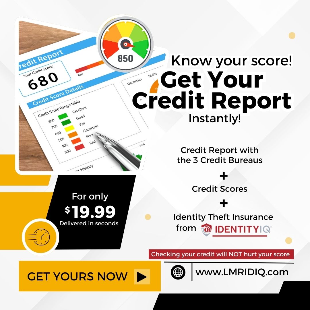LMRINTL's tweet image. 🔐 Protect your future, check your credit today!
👉 Delivered instantly at LMRIDIQ.com

#CreditCheck #IdentityProtection #CreditScoreBoost #FinancialSecurity #MoneyManagement #CreditSmart #FinancialGoals