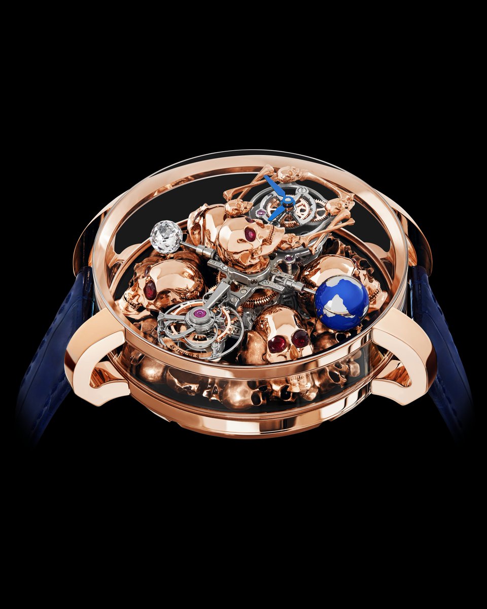 _Jacobandco's tweet image. With the Astronomia Art Skulls, time becomes an artistic statement. The hand-sculpted skulls, set within the iconic Astronomia case, rotate in a constant ballet, creating a mesmerizing spectacle of movement and symbolism. A creation that redefines the limits of horology and high…