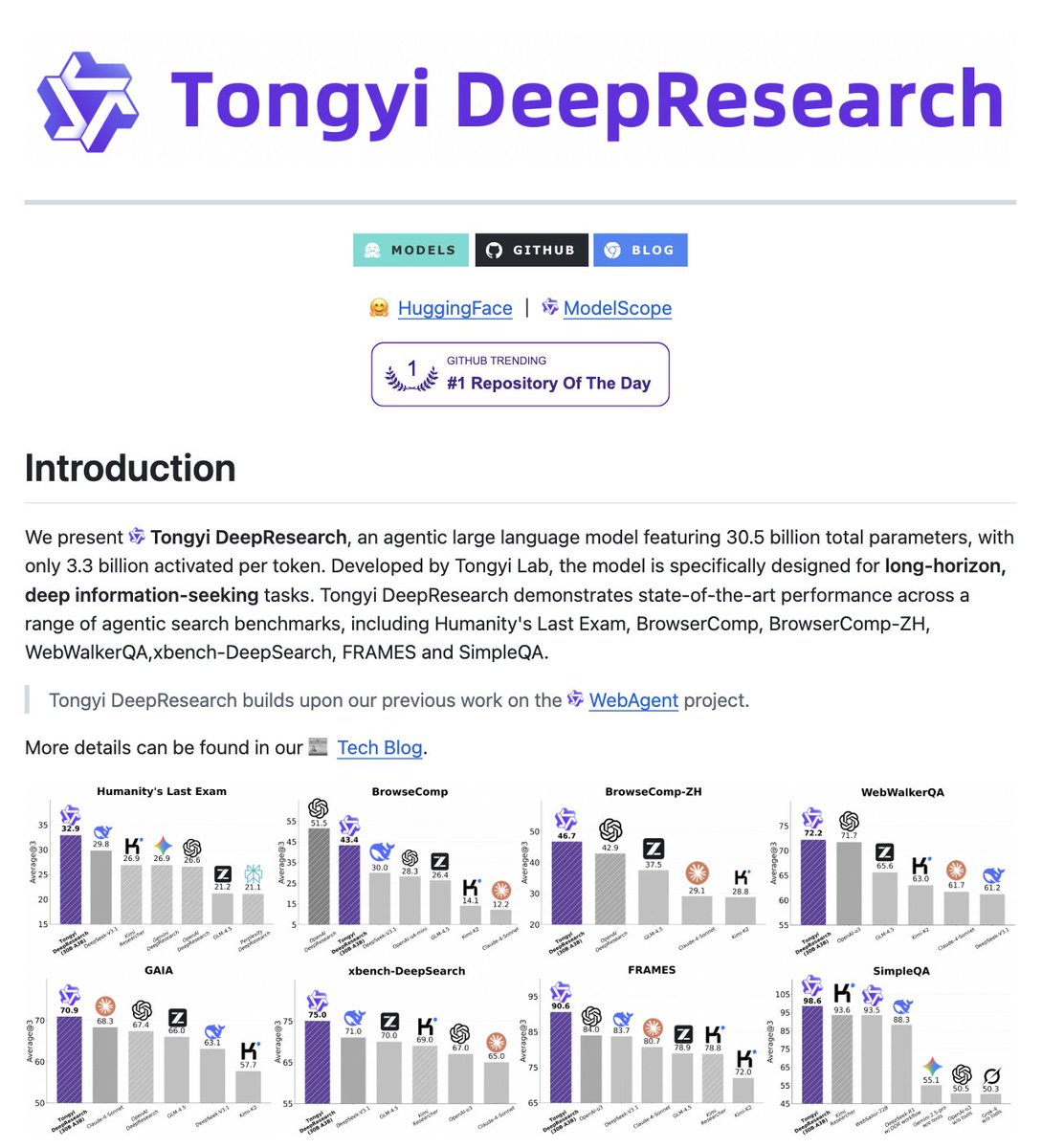 Saboo_Shubham_'s tweet image. China&apos;s Alibaba just dropped an opensource 30B agentic LLM that outperforms Claude 4 Sonnet, DeepSeek v3.1, Kimi k2 on a range of agentic search benchmarks.

Only ~3B parameters are activated per token.

100% Opensource.