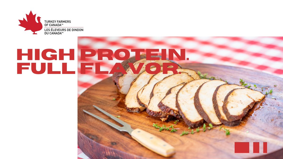 Turkey is packed with high-quality protein. About 30g per 100g serving, making it a great choice for fueling your body and creating delicious, satisfying meals. canadianturkey.ca