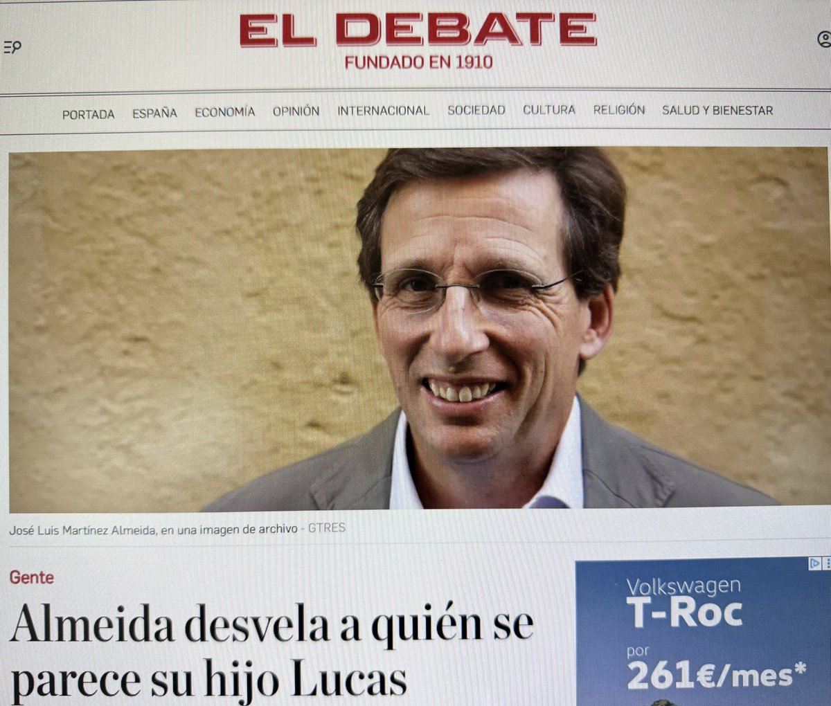 Es la noticia más trascendental que he leído en los últimos cien años.