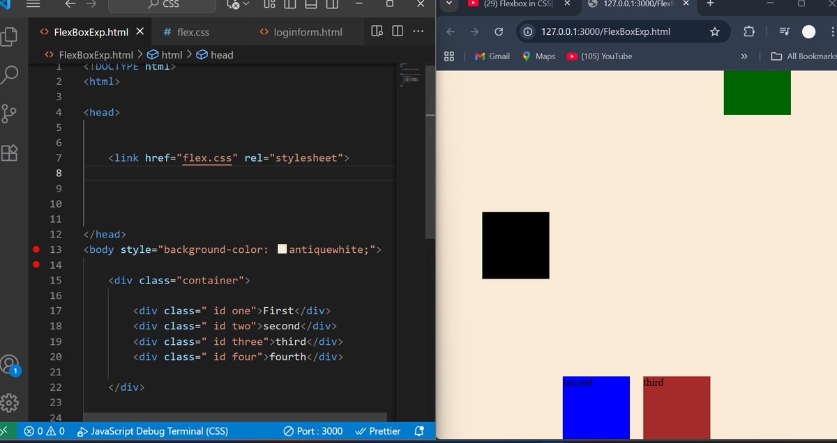 venkateshcoderr's tweet image. Day-03 of CSS playlist by @rohit_negi9
>completed FlexBox
>completed login form example
>learned flexbox, justify-content align-items..ect
#Web3 | #CSS | #WebDevelopment |