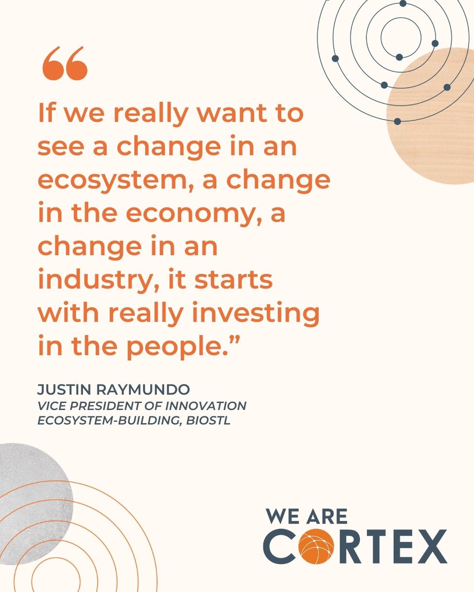 CortexSTL's tweet image. At Cortex District member @BioSTL, Justin Raymundo is working to ensure St. Louis’s innovation economy grows with its people — not apart from them: cortexstl.org/newsroom/blogs… #RevisitingWeAreCortex #WeAreCortex #InnovationThatFuels