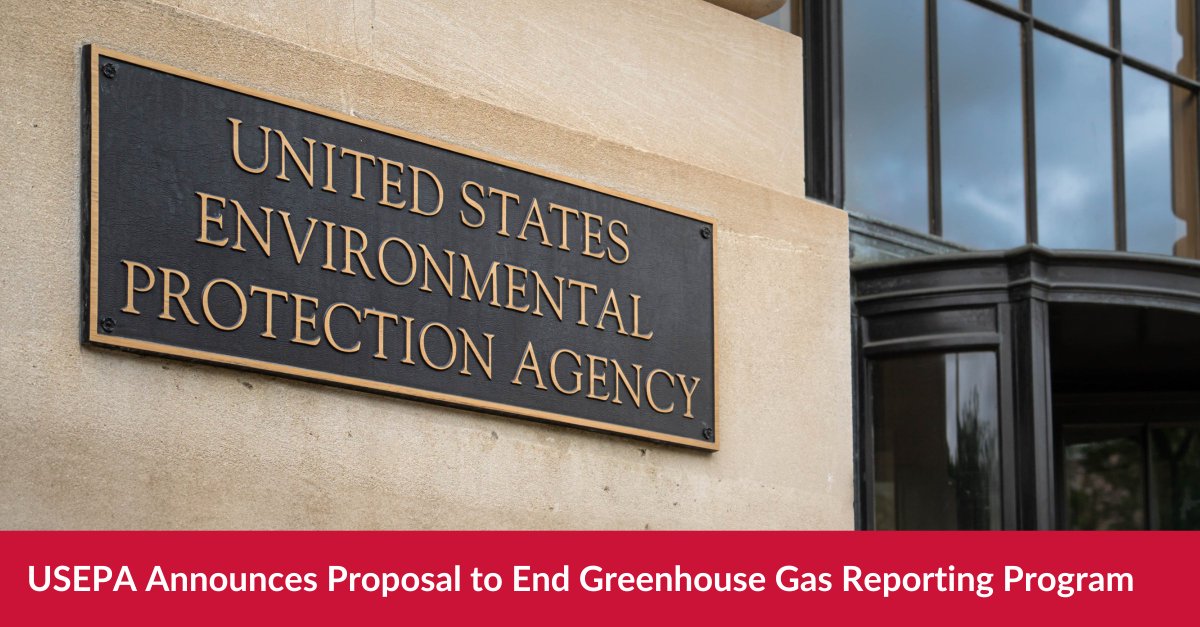 The USEPA announced a proposed rule to end the Greenhouse Gas Reporting Program, a program that has required thousands of facilities nationwide to report annual greenhouse gas emissions since 2010. 

Read more in our client advisory: bit.ly/3VQG3Ou