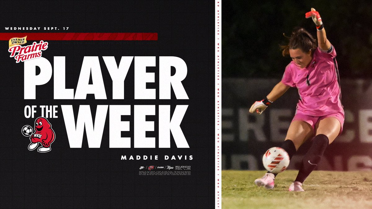 Access denied 🚫

The <a href="/PFDairy/">Prairie Farms Dairy, Inc.</a> Player of the Week is Hilltopper Soccer goalkeeper Maddie Davis

#GoTops | <a href="/WKU_Soccer/">WKU Soccer</a>