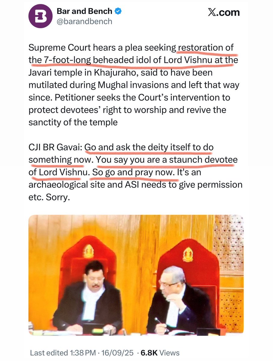 abhinavrana0007's tweet image. End reservations, असुरों का नशा हो सनातन की विजय हो। हिंदू विरोधी न्यायालय अपना कोठा बंद करे। #ग्वार_गवई_हिंदू_विरोधी