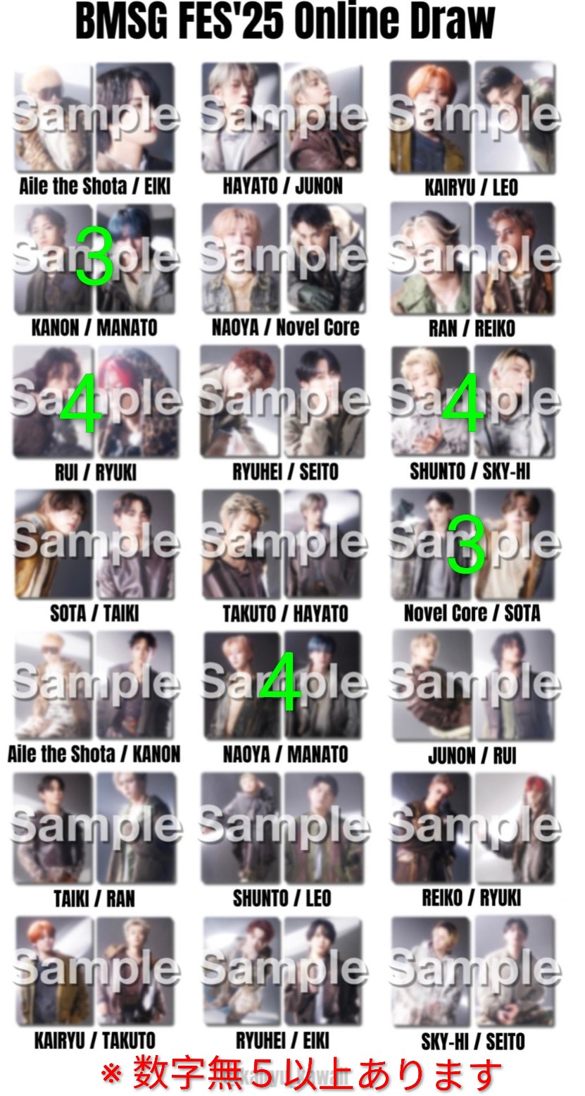 ✒️ ゲーム・おもちゃ・グッズ BMSG FES25 フォトカードセット(A) M賞