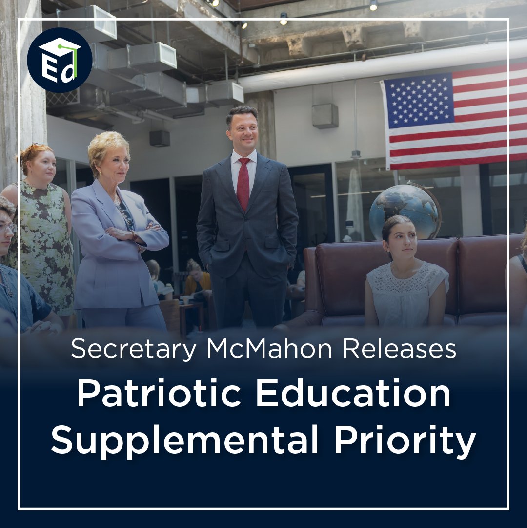 U.S. Department of Education (@usedgov) on Twitter photo As we celebrate the 238th birthday of the U.S. Constitution today, <a href="/EDSecMcMahon/">Secretary Linda McMahon</a> is announcing her newest supplemental grant priority to support civic education that teaches American history, values, & geography with an unbiased approach. ed.gov/about/news/pre… #ConstitutionDay As we celebrate the 238th birthday of the U.S. Constitution today, <a href="/EDSecMcMahon/">Secretary Linda McMahon</a> is announcing her newest supplemental grant priority to support civic education that teaches American history, values, & geography with an unbiased approach. ed.gov/about/news/pre… #ConstitutionDay