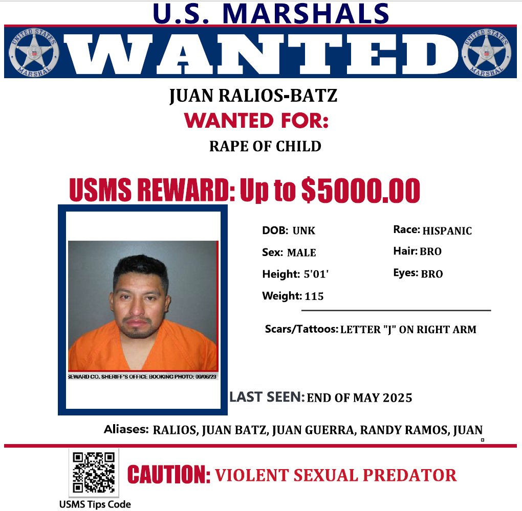 USMarshalsHQ's tweet image. U.S. Marshals Major Case: Juan Ralios-Batz

#USMarshals
usmarshals.gov/news/press-rel…