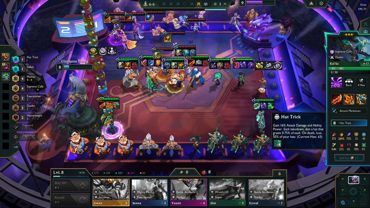 A menina: Eu adoro chapéus!

Eu: Não diga mais nada....