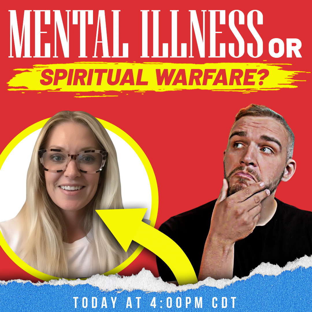 TheRemnantRadio's tweet photo. Is it demonization or a mental health concern? Dr. Natalie Atwell shares her insights and experience as a licensed clinical mental health therapist.

⏰ Live Chat today at 4 p.m. CDT/UTC-5. 
▶️https://t.co/lV8U1hfh5W

#theremnantradio #demonization #deliveranceministry https://t.co/P8ydR4Me5K