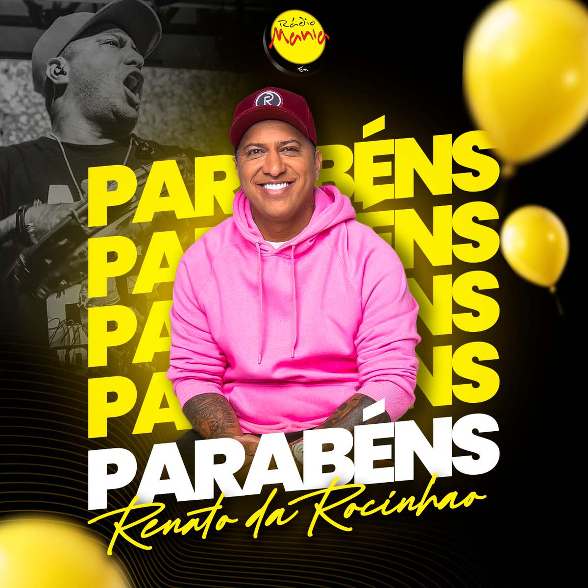 Hoje é dia de festa na Rocinha!🎂 

A Rádio Mania deseja um FELIZ ANIVERSÁRIO ao nosso querido <a href="/RenatodaRocinha/">Renato da Rocinha</a> ! 🥳 Você é inspiração, talento e alegria para todos nós. Que seu dia seja repleto de música, amor e energia positiva! 🎤
Deixe aqui nos comentários seu carinho.