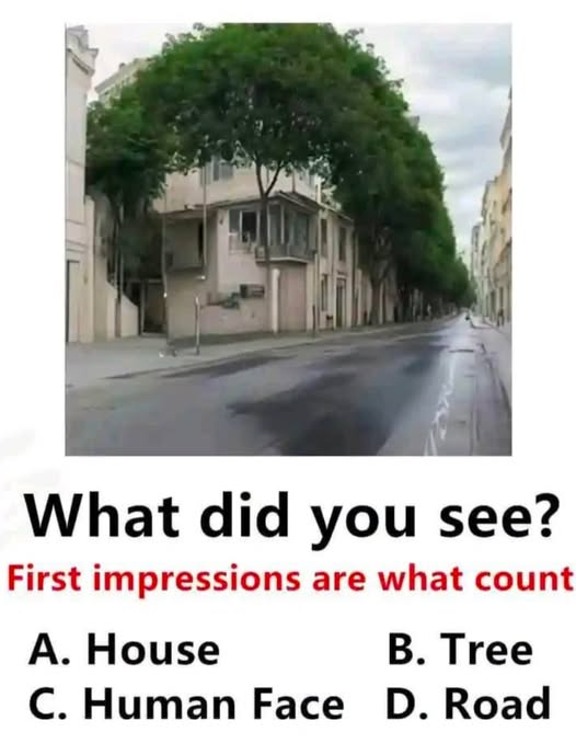 What did you see first? 
I saw C.