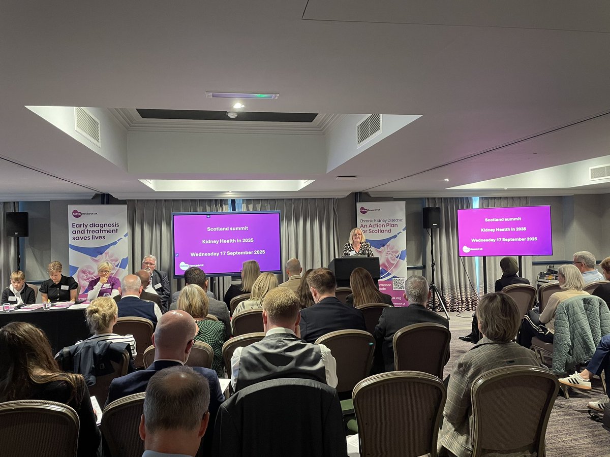We’ve got a packed room for our #CKDSummit in Edinburgh. <a href="/Kidney_Research/">Kidney Research UK</a> UK CEO <a href="/crawford59/">crawford59</a> welcomes patients, clinicians, industry partners and MSPs