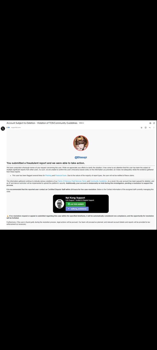 Guys, if your following my old account and get a message, that is not me! That is a scammer and a hacker! They’re trying to hack people I follow on there, block or report that account!