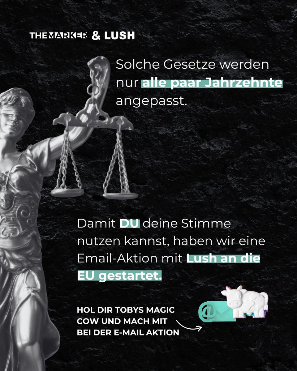 Warum JETZT?

Die EU-Regeln für Tiertransporte sind von 2005 – zu veraltet für heutige Erkenntnisse zum Tierschutz. Solche Gesetze werden nur alle Jahrzehnte angepasst. Also ist es JETZT wichtig, Verbesserungen einzufordern.

Mach mit: E-Mail-Aktion mit Lush