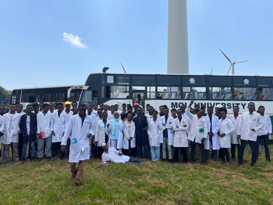 As part of their practical learning experience, second-year Electrical Engineering students from Moi University recently visited the KenGen Ngong Wind Farm -Kenya’s first operational wind power project.