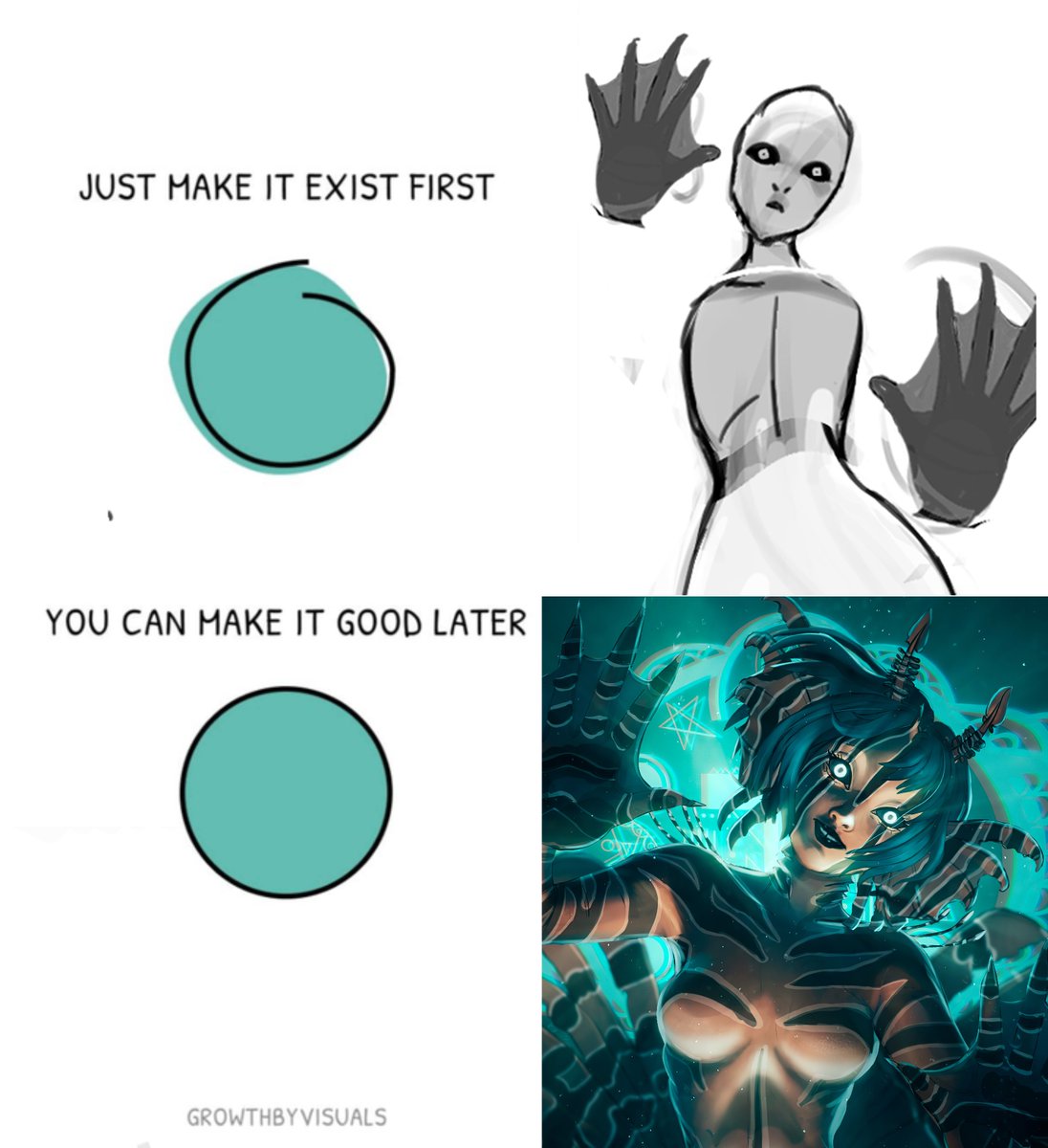 Kayden007art's tweet image. Just make it exist first. You can make it good later.